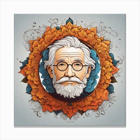 Wise man mandala Canvas Print