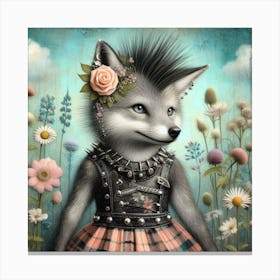 Punk Wolf Canvas Print