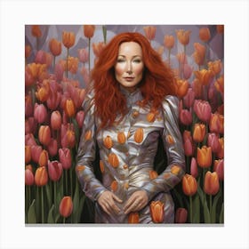 Tori Does Tulips Canvas Print