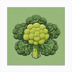 Illustration Of Broccoli 1 Canvas Print