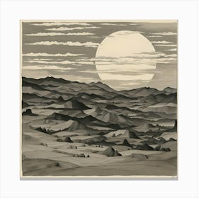 Moonlight In The Desert Canvas Print