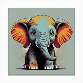 Cute Baby Elephant Canvas Print