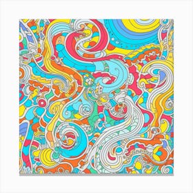 Abstract Doodles Canvas Print