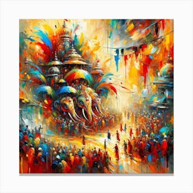 Ganesha in Celebration Canvas Print