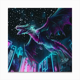 Neon Dragon 1 Canvas Print
