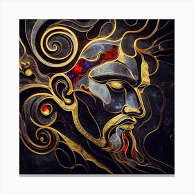 Portrait Of A Greek God - An Abstract Artwork Canvas Print