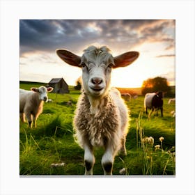 Sheep In The Meadow 1 Canvas Print