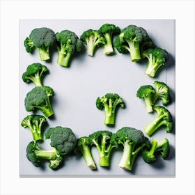 Broccoli In The Shape Of A Letter Canvas Print
