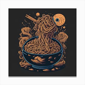 Asian Noodle Bowl Canvas Print