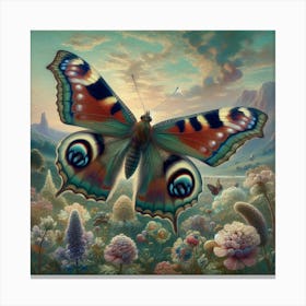 Butterfly In The Meadow Canvas Print