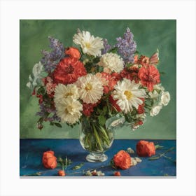 Flowers In A Vase Canvas Print