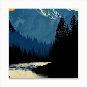 Olympic Mountain Range Canvas Print