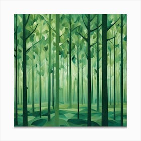 Polygonal Forest Canvas Print