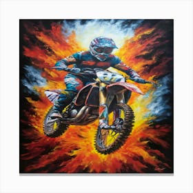 Motocross Rider Canvas Print