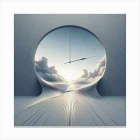 Clock In The Sky 1 Canvas Print