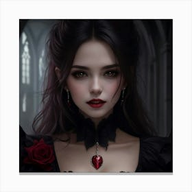 Vampiress of the Cathedral Canvas Print