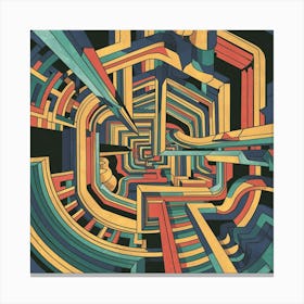 A Captivating Illustration Of An Abstract Geometri Uuxr5ijsr32le Cd Pi3kg Ia3cixxfq Cc42uctp0f7q Canvas Print