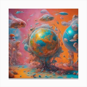 Vibrant Birth Allegory Canvas Print