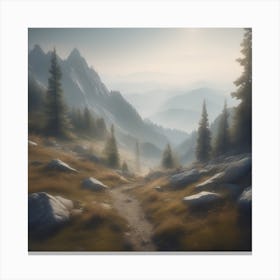 Path In The Mountains Canvas Print