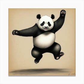 Panda Jumping 3 Canvas Print