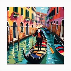 VENICE GONDOLIER Canvas Print