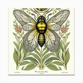 Bee Print Canvas Print