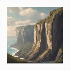 The Cliff Illustration 7 Canvas Print