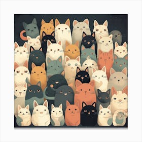 Group Of Cats 1 Canvas Print