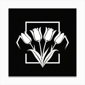 Tulips In A Square Canvas Print