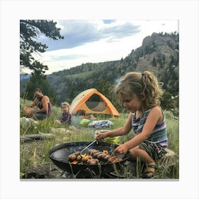 Stockcake Family Camping Trip 1719802867 Canvas Print