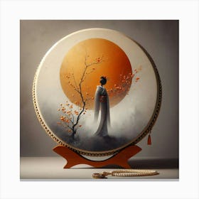 Geisha Creative Illustration Artwork 37 Canvas Print