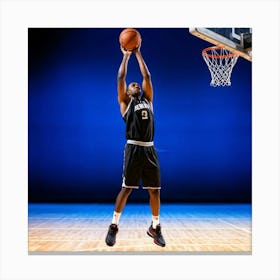 Ball Net Basketball Court Athlete Basketball Court Basket Sport Lay Goal Hoop African Ame (5) 2 Canvas Print