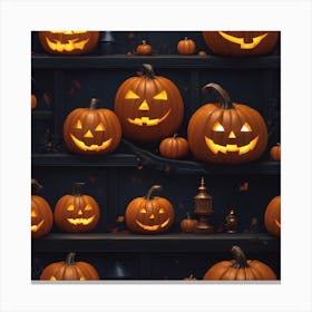 Halloween Pumpkins Canvas Print