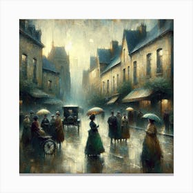 Rainy Day In Paris Art Print Canvas Print