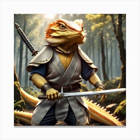 Samurai Dragon Canvas Print