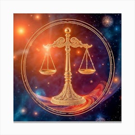 Astrology Sign Of Libra Canvas Print