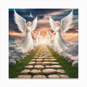 Angels In The Sky 24 Canvas Print