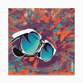 Braine, New Poster For Ray Ban Speed, In The Style Of Psychedelic Figuration, Eiko Ojala, Ian Davenp (1) Canvas Print