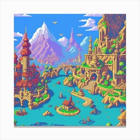 Final Fantasy , Magic Town Canvas Print