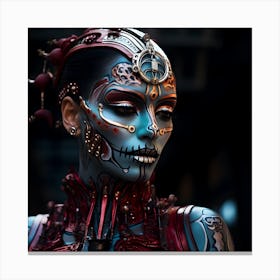 Skeleton Woman Canvas Print