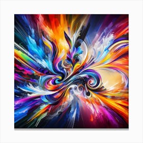 vibrant, abstract artwork bursting with dynamic colors and bold shapes to evoke a sense of energy and motion. 1 Canvas Print