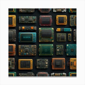 Electronic Circuits Canvas Print