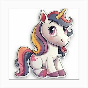 Unicorn Sticker 34 Canvas Print