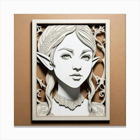 Elf Paper Art Canvas Print