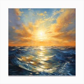 Sunset Over The Ocean 13 Canvas Print