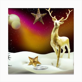 Christmas Reindeer 004 1 Canvas Print