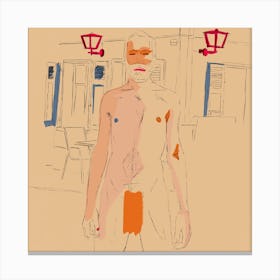 Naked Man Canvas Print