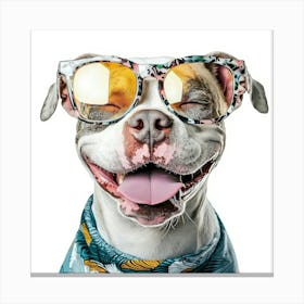 Dog Wearing Sunglasses Canvas Print