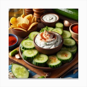 Dips And Chips Canvas Print