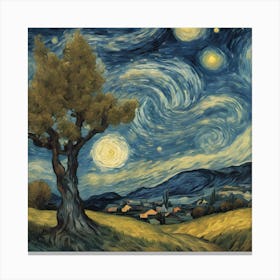 Starry Night , Vincent Van Gogh Canvas Print